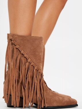 Free People Lennon Fringe Boots
